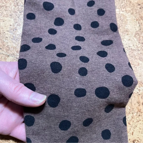 Pact Pure Active Polka Dot Organic Cotton Leggings In Brown & Black Sz M - Picture 10 of 12